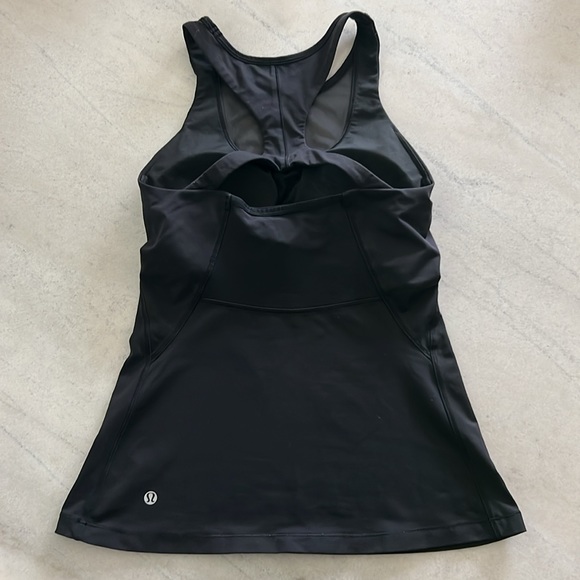 lululemon athletica Mesh With Me Tank Black Size 4 - Picture 5 of 7